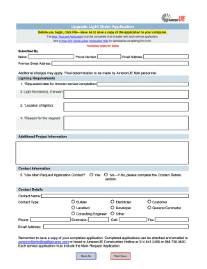 AmerenUE Light Order Application