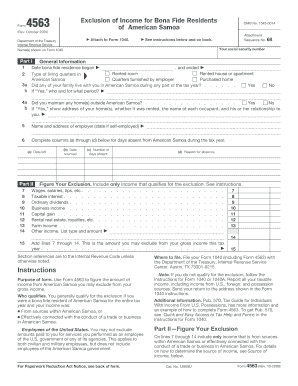 Form 4563 Exclusion of Income for Bona Fide Residents