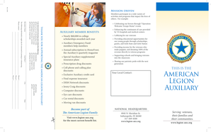 American Legion Auxiliary Membership Application