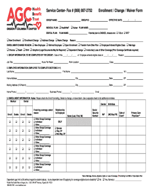 Employee Enrollment Change Waiver Form