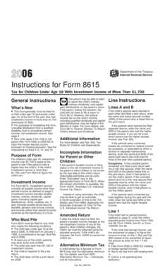 Instructions for Form 8615