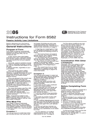 Instructions for Form 8582