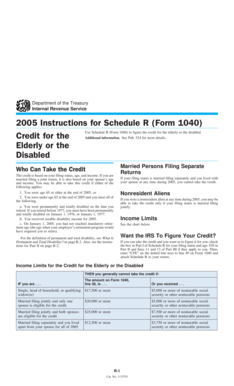 2005 Instructions for Schedule R (Form 1040)