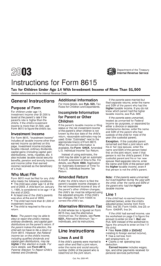 Instructions for Form 8615