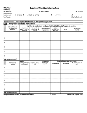 Schedule I Reduction of Oil and Gas Extraction Taxes