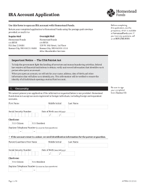 IRA Account Application Form