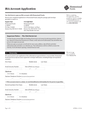 IRA Account Application Form