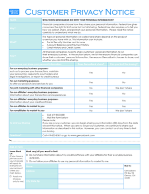 GenoaBank Customer Privacy Notice