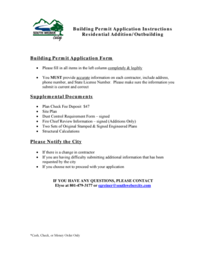 Residential Building Permit Application