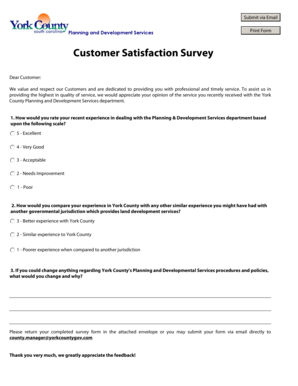 York County Customer Satisfaction Survey
