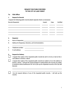 Illinois FOIA Request Form