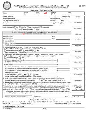 Ohio Real Property Conveyance Fee Statement of Value