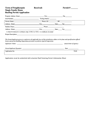 New York Roofing Permit Application