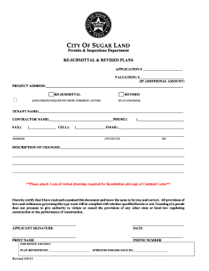 Permit Resubmission Application Form