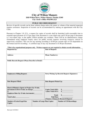 Public Records Request Form