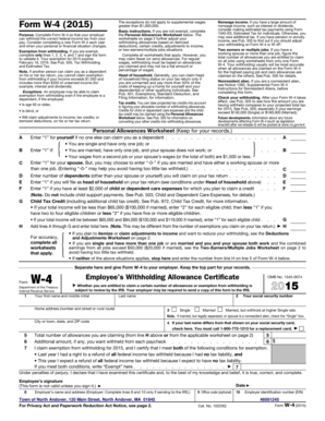 Form W-4 (2015)