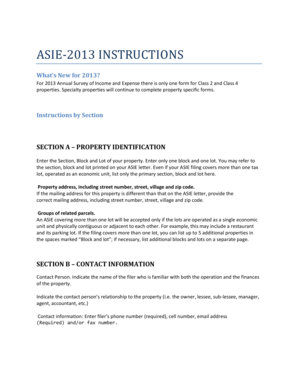 2013 Annual Survey of Income and Expense