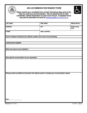 ADA Accommodation Request Form