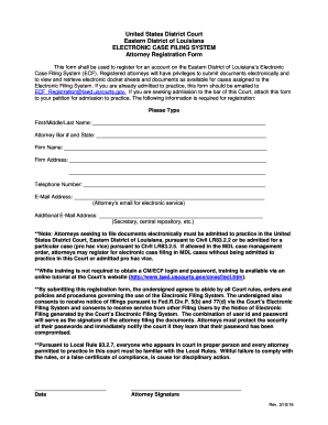 Attorney Registration Form