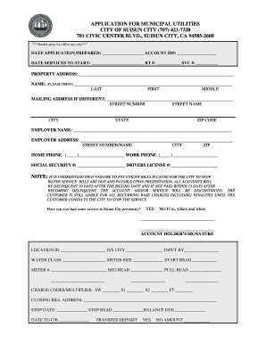 Municipal Utilities Application