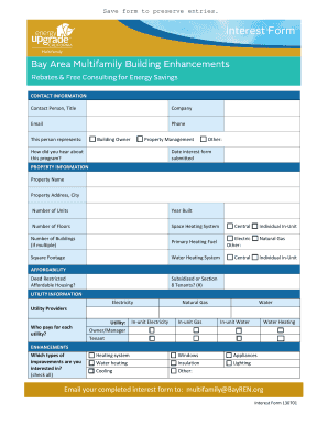 Multifamily Energy Upgrade Interest Form