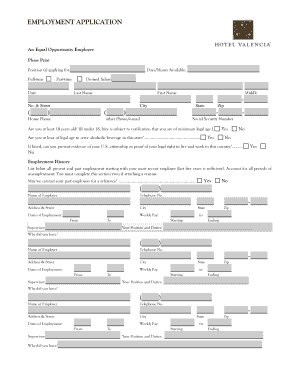 Employment Application Form