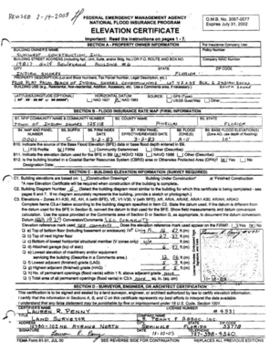 National Flood Insurance Program Elevation Certificate