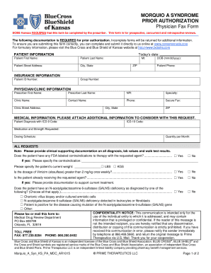 Morquio A Syndrome Prior Authorization Form