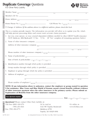 Other Party Liability Form