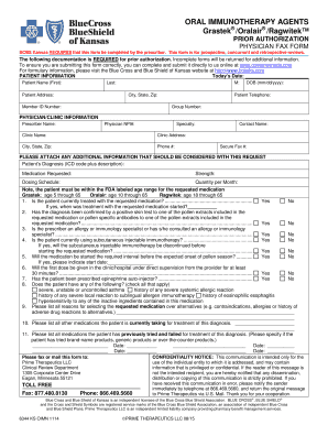 Oral Immunotherapy Prior Authorization Form