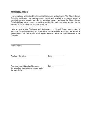Employment Authorization Form