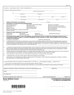 Authorization for Release of Medical Information