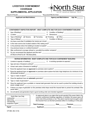 Livestock Confinement Coverage Application