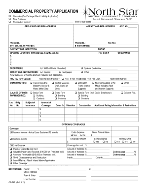 Commercial Property Insurance Application