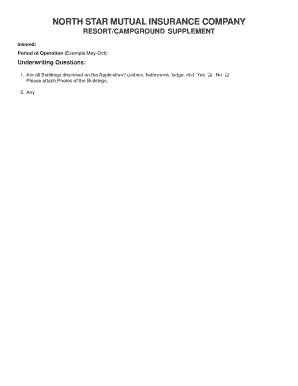 Resort Campground Insurance Application
