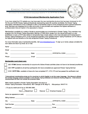 KTAI International Membership Application Form
