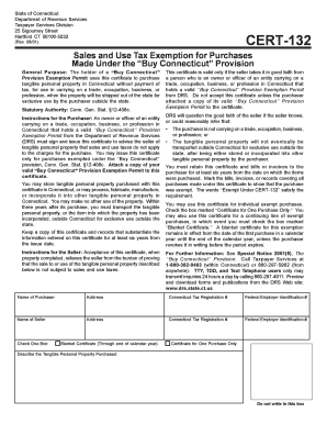 Connecticut Buy Connecticut Provision Exemption Certificate