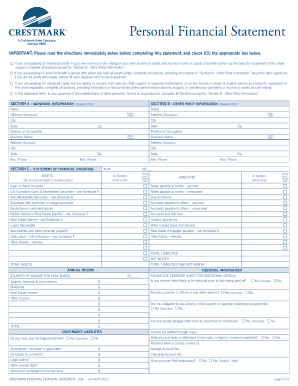 Personal Financial Statement