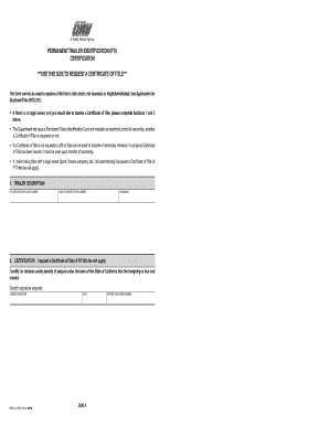 REG 4017 Permanent Trailer Identification PTI Certification index-ready This form is used to register transfer and request a paper title for trailers in the PTI program