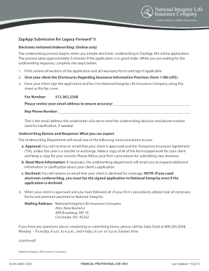 Legacy Forward II Life Insurance Application
