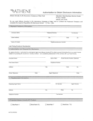 Authorization to Obtain Disclosure Information