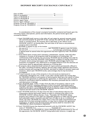 Deposit Receipt Exchange Contract
