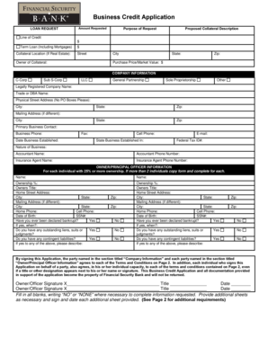 Business Credit Application