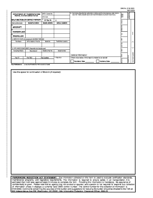 FAA Malfunction or Defect Report