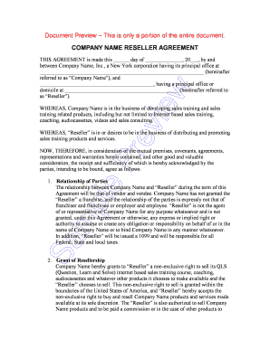 Company Reseller Agreement