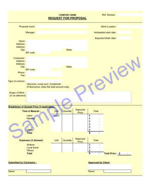 Request for Proposal