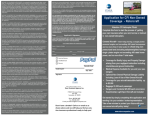 CFI Non-Owned Aircraft Insurance Application