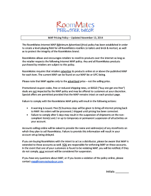 RoomMates MAP Pricing Agreement