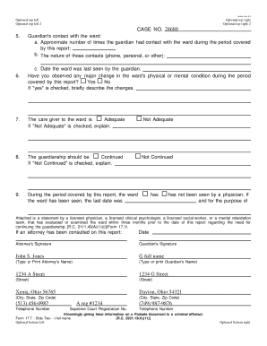 Guardianship Report Form