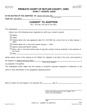 Consent to Adoption Form